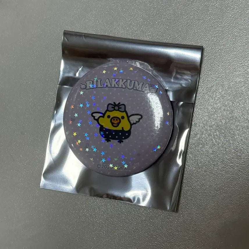 [BUNJANG] Rilakkuma Angel Can Badge - Kiiroitori / 리락쿠마 엔젤 캔뱃지 키이로이토리 돼병이