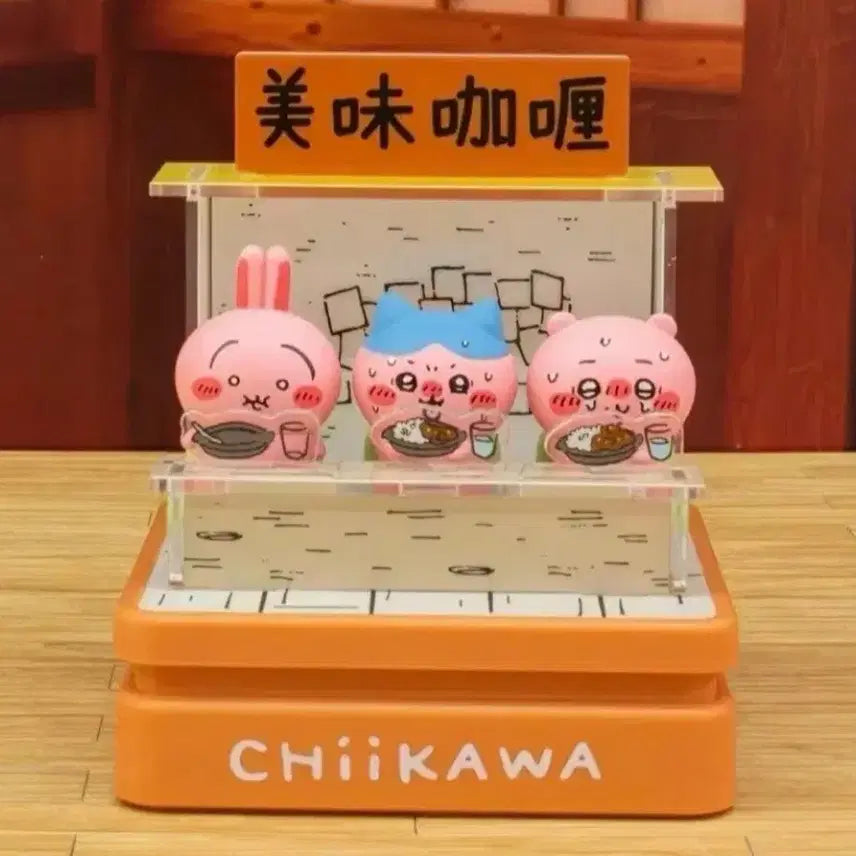[BUNJANG] Chiikawa Spicy Curry Figure Stamp / 시부야 먼작귀 치이카와 매운카레 피규어 도장 미미카레 우사기 하치와레