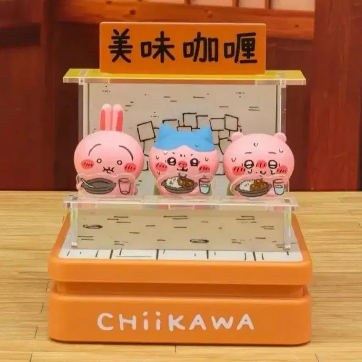 [BUNJANG] Chiikawa Spicy Curry Figure Stamp / 시부야 먼작귀 치이카와 매운카레 피규어 도장 미미카레 우사기 하치와레