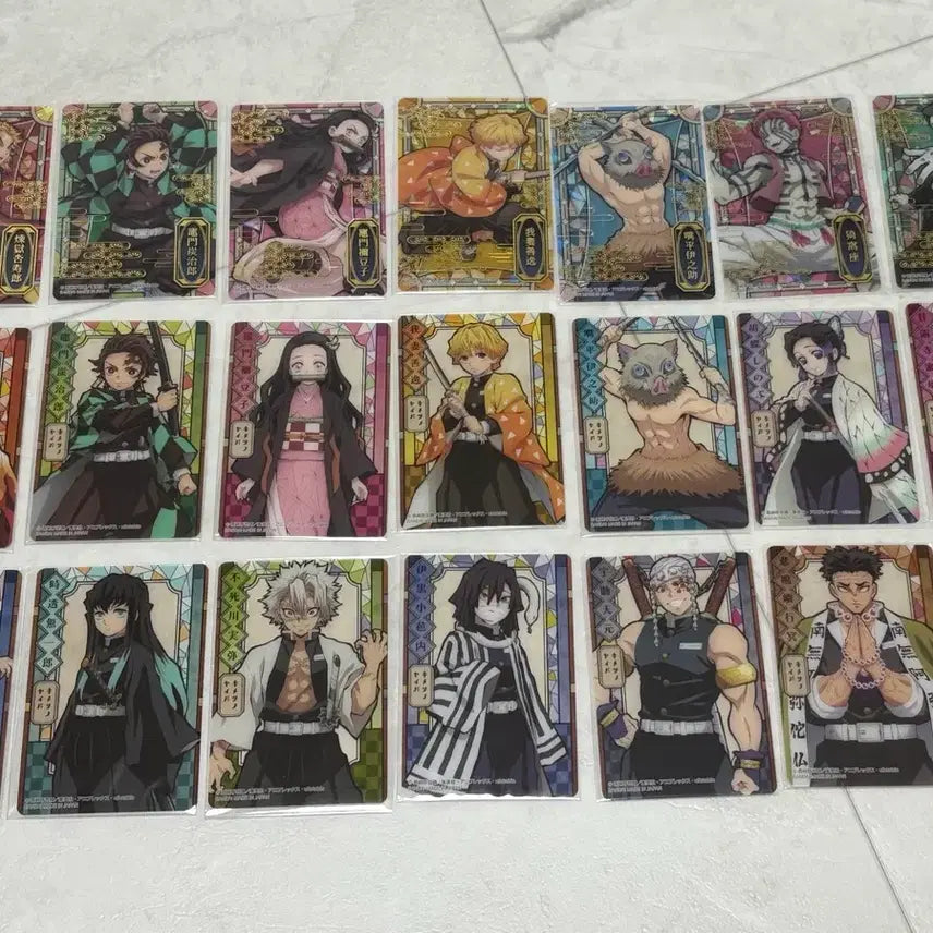 [BUNJANG] Demon Slayer: Mugen Train Glass Card Set / 귀멸의칼날 무한열차 글라스카드 20종 일괄판매