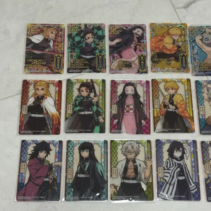 [BUNJANG] Demon Slayer: Mugen Train Glass Card Set / 귀멸의칼날 무한열차 글라스카드 20종 일괄판매