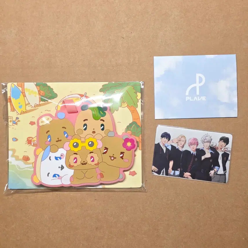 [BUNJANG] PLAVE Hana Card 2nd Edition POB Photocard + Mmemoimoo Luggage Tag / PLAVE 플레이브 하나카드 2차 특전포카 + 므메미무 러기지택