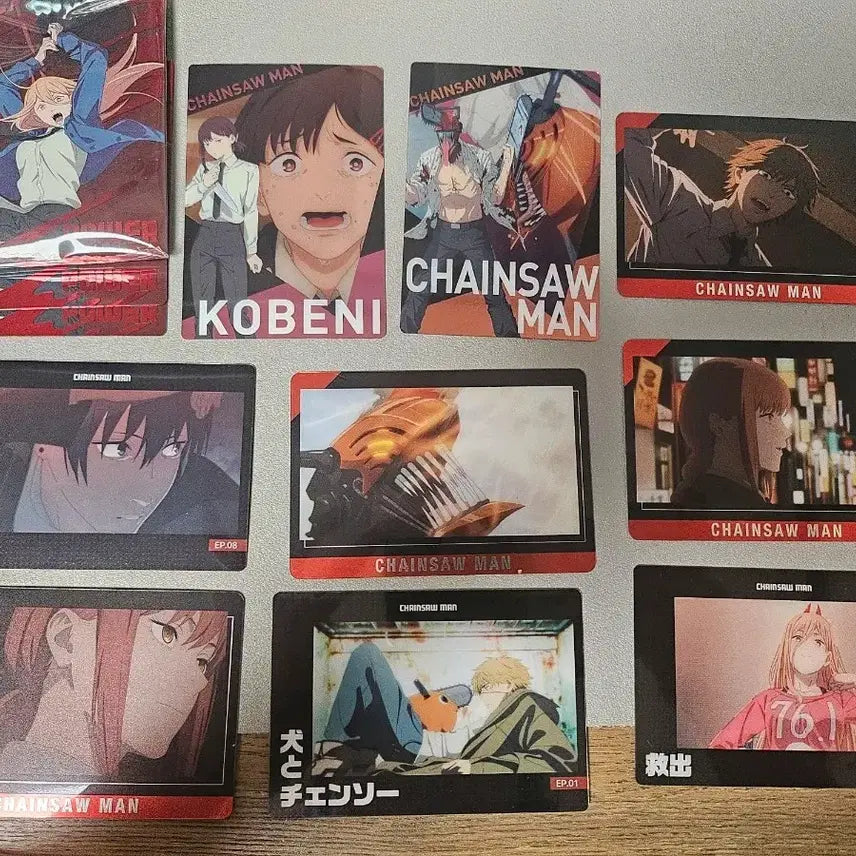 [BUNJANG] Chainsaw Man Official Card Goods Bundle Set (12 Cards) / 체인소맨 공식 카드 굿즈 12장 일괄