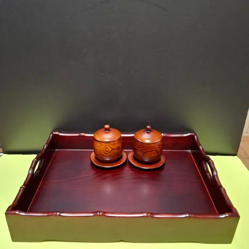 [BUNJANG] Chilyega Wonju Lacquerware Tea Set / 칠예가 전용원주 옻칠 다판 원주 옻질 다기세트