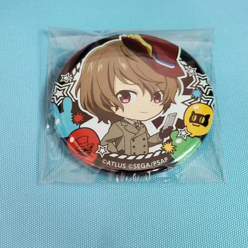 [BUNJANG] Persona 5 Goro Akechi Animate Cafe Collaboration Can Badge (2018) / 페르소나5 아케치 고로  캔뱃지 (18년도 애니메이트 콜라보)