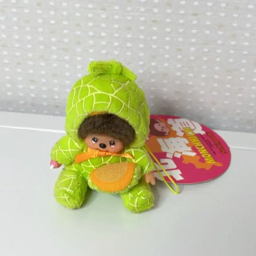[BUNJANG] Melon Monchhichi Mini Keychain / 메론 몬치치 미니키링