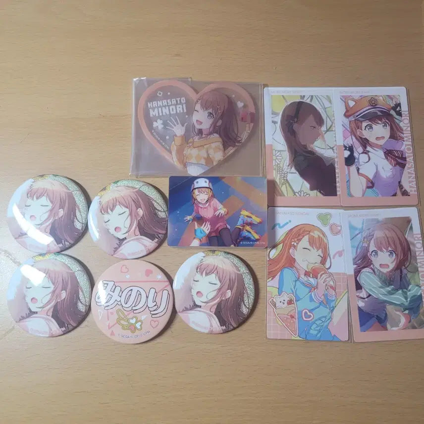 [BUNJANG] Project Sekai Hanasato Minori Can Badge Bundle / 프로젝트세카이 프세카 하나사토 미노리 캔뱃지 노블아트 이픽 일괄 멍벤 강아지벤 각전