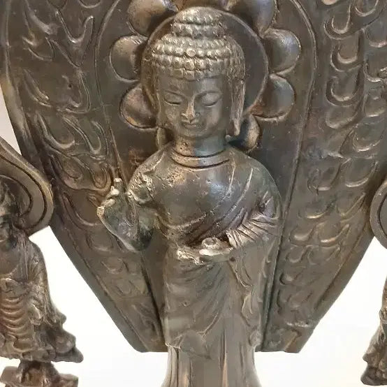 [BUNJANG] Bronze Buddha Triad Statue / 청동일광삼존불상