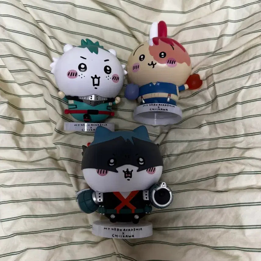 [BUNJANG] My Hero Academia x Chiikawa 3-Figure Bundle Set (Unsealed) / 나히아 치이카와 피규어(개봉, 박스o) 3종 일괄