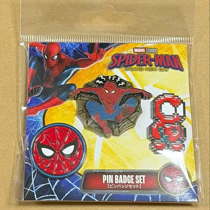 [BUNJANG] Spider-Man Brand New Day Pin Badge Set / 스파이더 맨 핀 배지 세트 브랜드 뉴 데이 핀 배지 3 개 세트