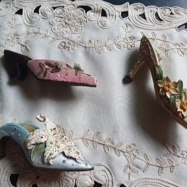 [BUNJANG] Nostalgia Miniature Heel Objet Set (3 Pieces) / 희귀 빈티지] 노스텔지어(NOSTALGIA) 미니어처 힐 오브제 3종 세트