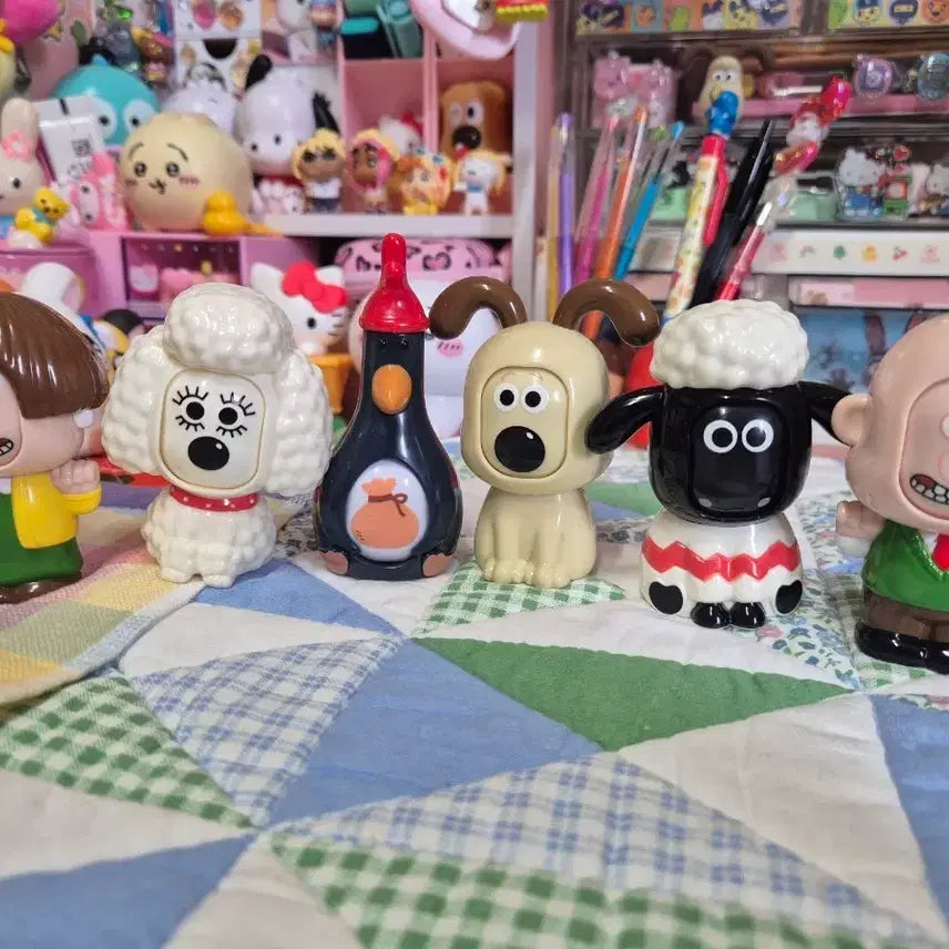 [BUNJANG] Wallace &amp; Gromit Random Face Change Figure Set (6 Types) / 월레스와 그로밋 랜덤 페이스 체인지 피규어 6종