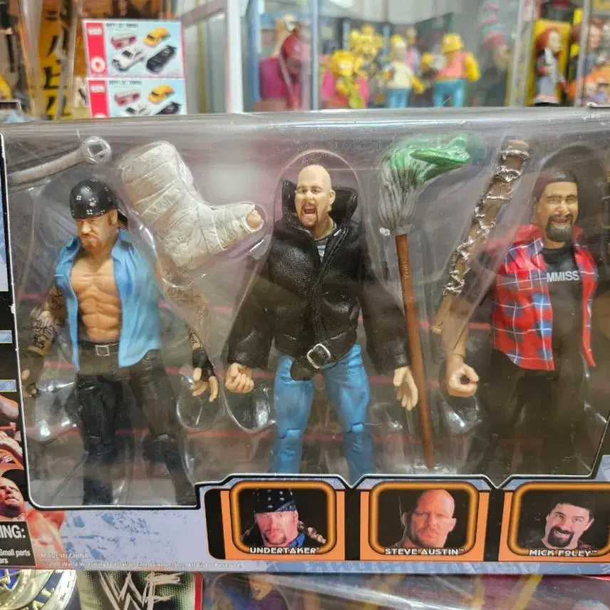 [BUNJANG] WWE Jakks Pacific Wrestling Unsealed Action Figure Set (Undertaker, Stone Cold, Mick Foley) / wwe 잭스 레슬링 미개봉 피규어