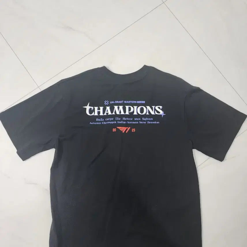 [BUNJANG] T1 Valorant Masters Bangkok Champions T-Shirt / 발로란트 마스터즈 방콕 T1 챔피언스 티셔츠