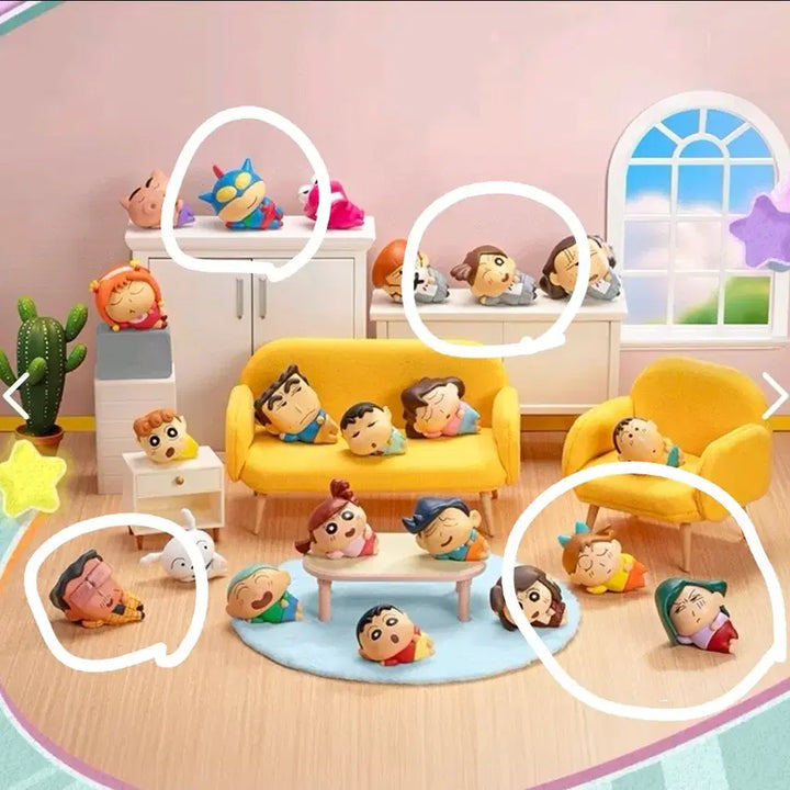 [BUNJANG] Shin-chan Lazy Figure 5-Piece Set (Unsealed) / [미개봉] 짱구 랜덤 피규어 > 레이지 피규어 5종 세트