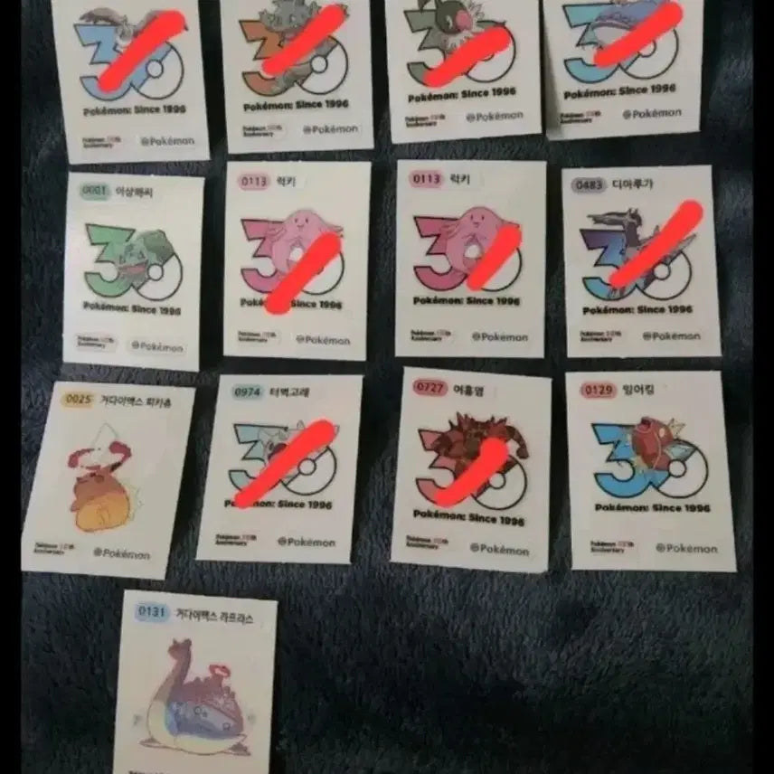 [BUNJANG] Pokemon 30th Anniversary Logo Sticker / 포켓몬 30주년 로고 띠부씰  로고씰 교환 판매