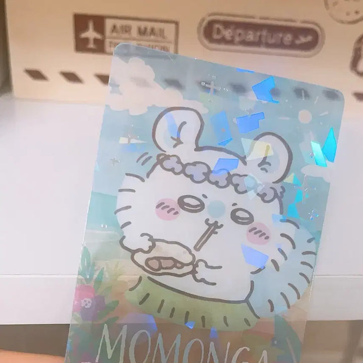 [BUNJANG] Chiikawa Hologram Card Momonga / 치이카와 홀로그램 카드 모몽가