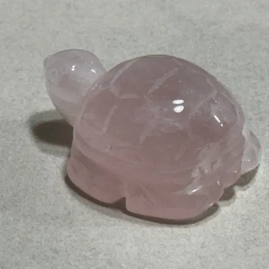 [BUNJANG] Rose Quartz Turtle Lucky Charm Stone Figurine / 로즈쿼츠 거북이 천연원석 원석 행운석 소품