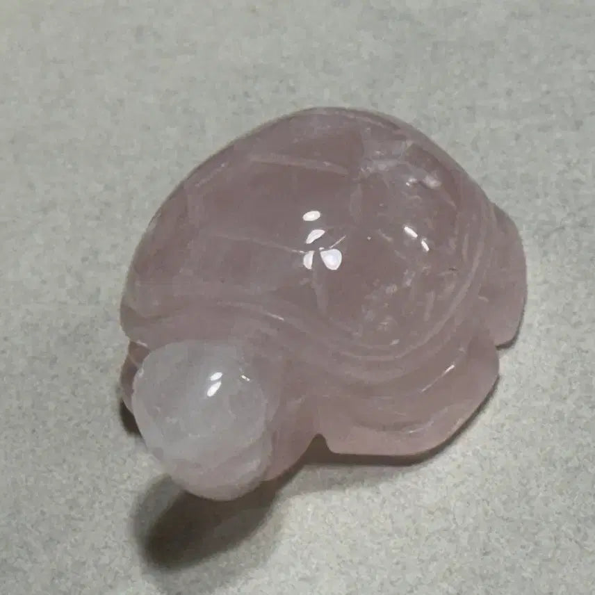 [BUNJANG] Rose Quartz Turtle Lucky Charm Stone Figurine / 로즈쿼츠 거북이 천연원석 원석 행운석 소품