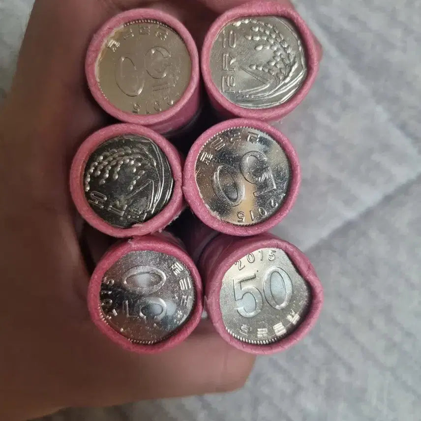 [BUNJANG] 50th Anniversary 6-Roll Coin Bundle / 2015년 50주 6롤 일괄 판매 롤주화