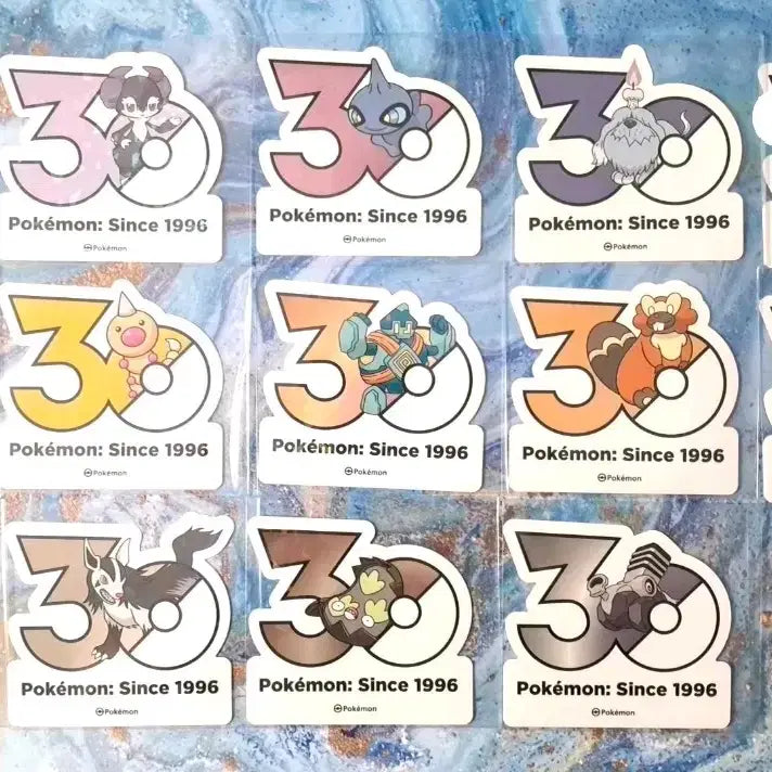 [BUNJANG] Pokemon 30th Anniversary Sticker Collection / 포켓몬 "30주년 스티커 모음" 장당 1500원