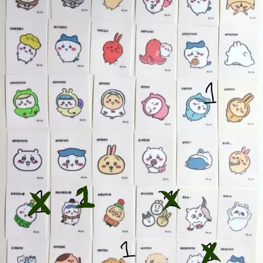 [BUNJANG] Chiikawa Sticker Set (Sealed) / 먼작귀 치이카와 띠부씰 1탄 2탄 3탄 판매