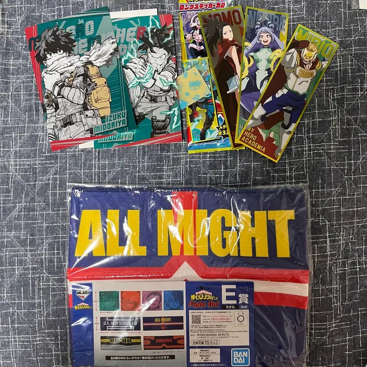 [BUNJANG] My Hero Academia Long Towel, Sticker, Postcard Bundle Set / 나히아 히로아카 롱타월 스티커 포스트카드2장 일괄
