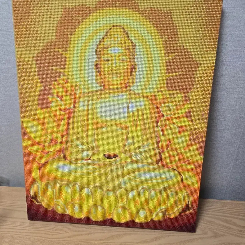 [BUNJANG] Completed Golden Buddha Diamond Painting / 보석십자수 황금불상 완성품