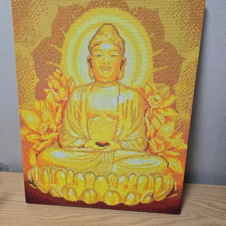 [BUNJANG] Completed Golden Buddha Diamond Painting / 보석십자수 황금불상 완성품