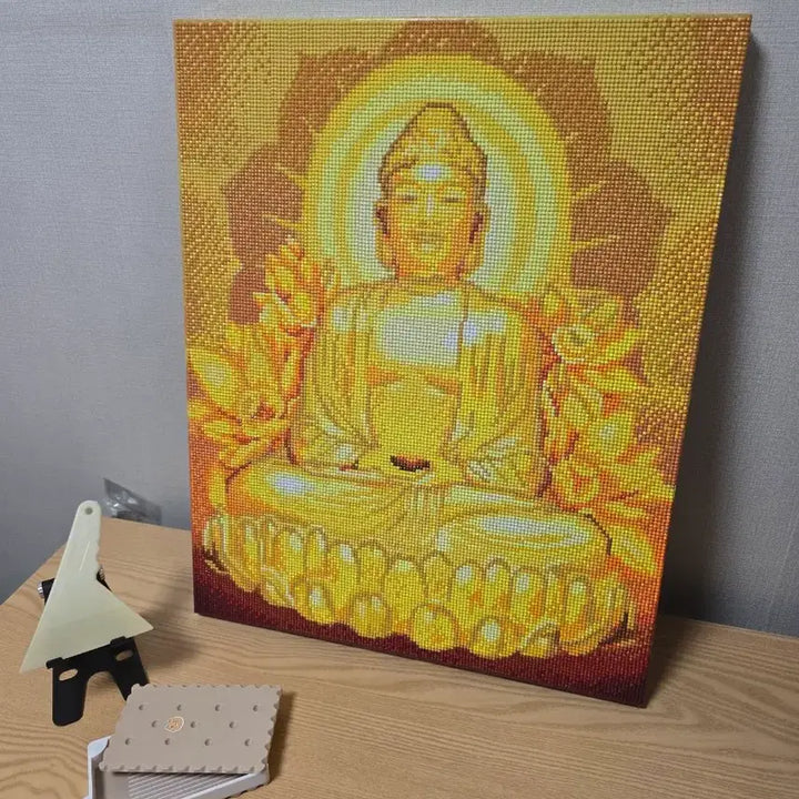 [BUNJANG] Completed Golden Buddha Diamond Painting / 보석십자수 황금불상 완성품
