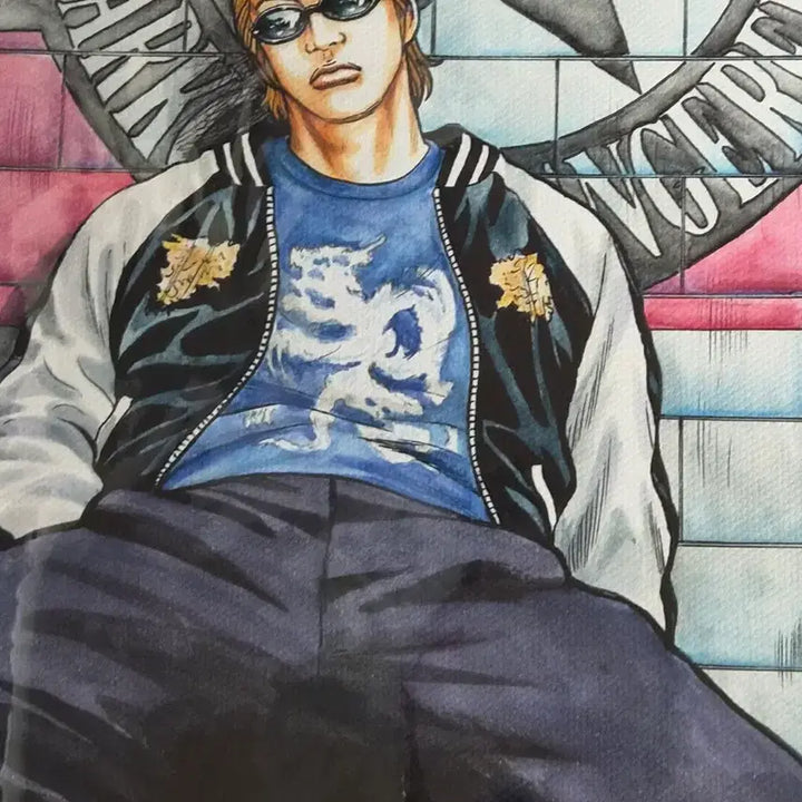 [BUNJANG] Crows Worst Figure P.A.D Harumichi Bouya Canvas Panel / 크로우즈 워스트 굿즈 피규어 P.A.D 보우야 하루미치 캔버스 패널