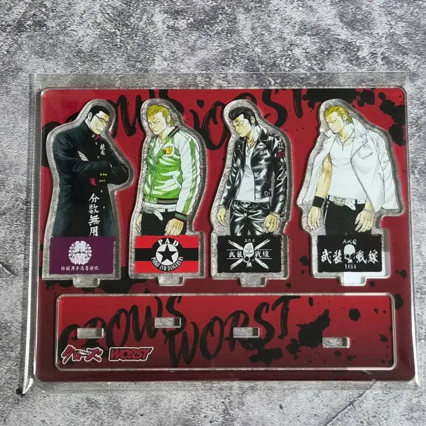 [BUNJANG] Crows Worst 4-Person BIG Acrylic Stand Figure / 크로우즈 워스트 굿즈 피규어 4인 BIG 아크릴 스탠드