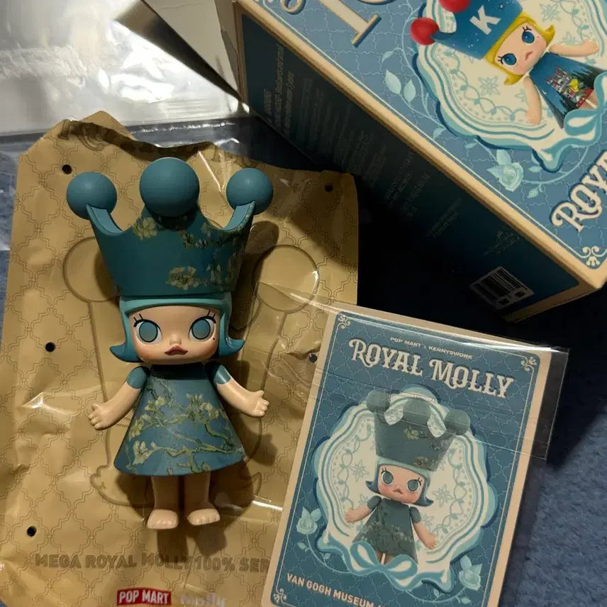 [BUNJANG] Pop Mart Mega Royal Molly 100% Van Gogh Series 1 Figure / 팝마트정품 메가 로얄 몰리 100% 시리즈1 반고흐 피규어