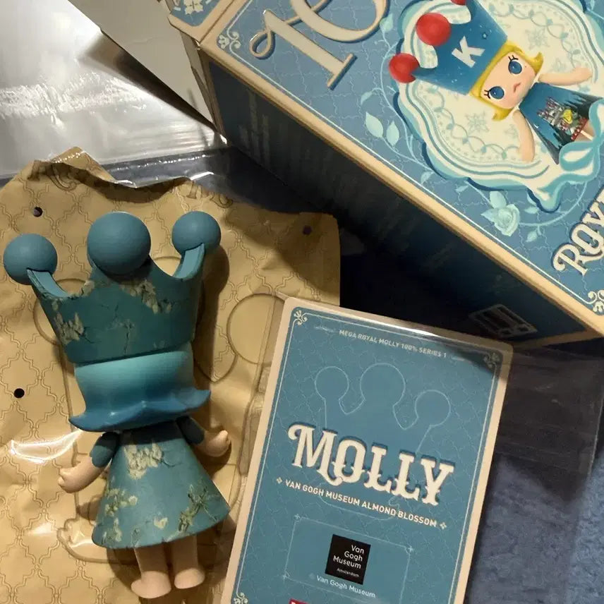 [BUNJANG] Pop Mart Mega Royal Molly 100% Van Gogh Series 1 Figure / 팝마트정품 메가 로얄 몰리 100% 시리즈1 반고흐 피규어
