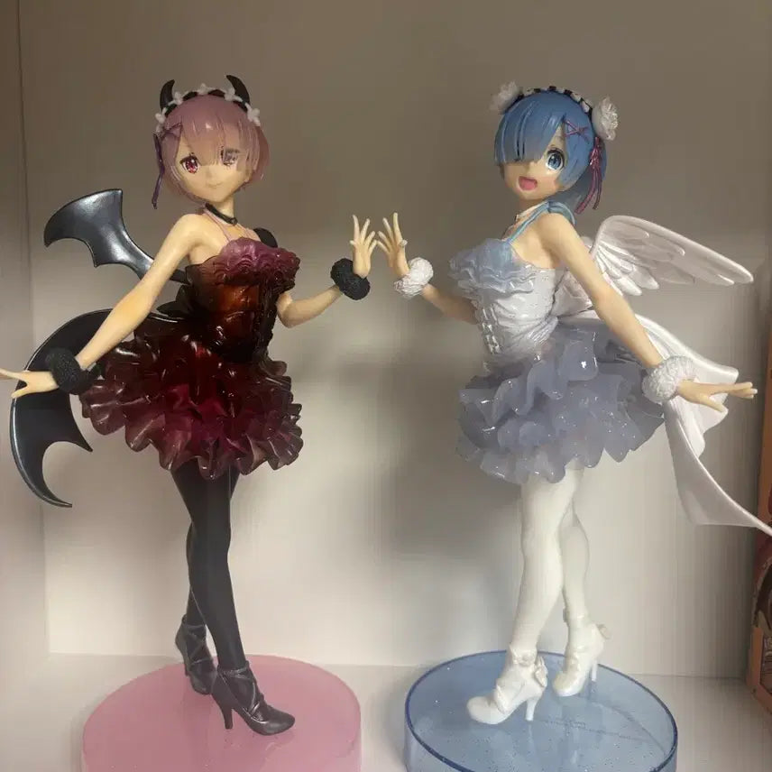 [BUNJANG] Rem &amp; Ram Angel/Devil Ver. Figure Set / 렘 피규어 천사/악마 ver 세트