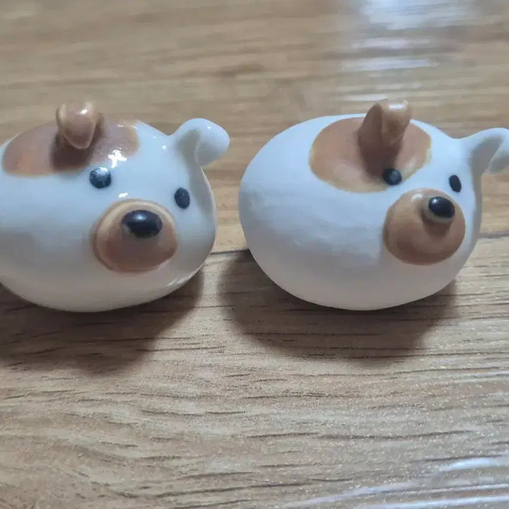 [BUNJANG] Dog Stone Ceramic Figurines Bundle Set / 강아지 돌멩이 도자기 피규어 일괄