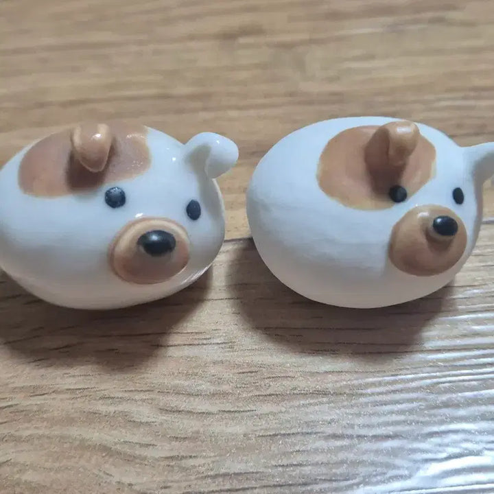[BUNJANG] Dog Stone Ceramic Figurines Bundle Set / 강아지 돌멩이 도자기 피규어 일괄