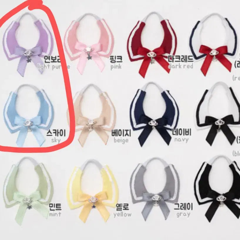[BUNJANG] Ninimal Sailor Collar 5cm Doll Clothes (Purple, Sky) Bundle Set / 니니멀 5cm 인형옷 세일러칼라 연보라,스카이 일괄