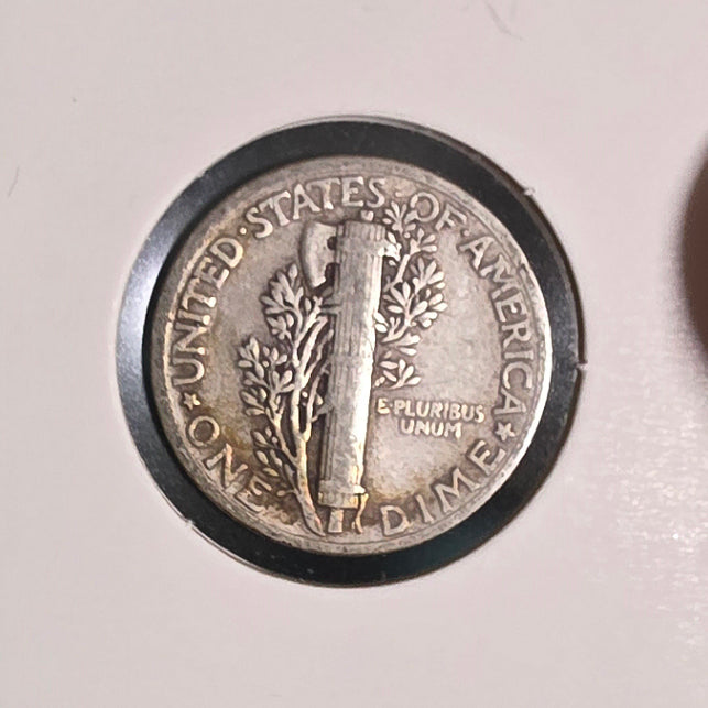 [BUNJANG] 1942 Mercury Dime (10 Cents) Circulated Silver Coin / 미국 1942년 머큐리 다임(10센트) 통용 은화