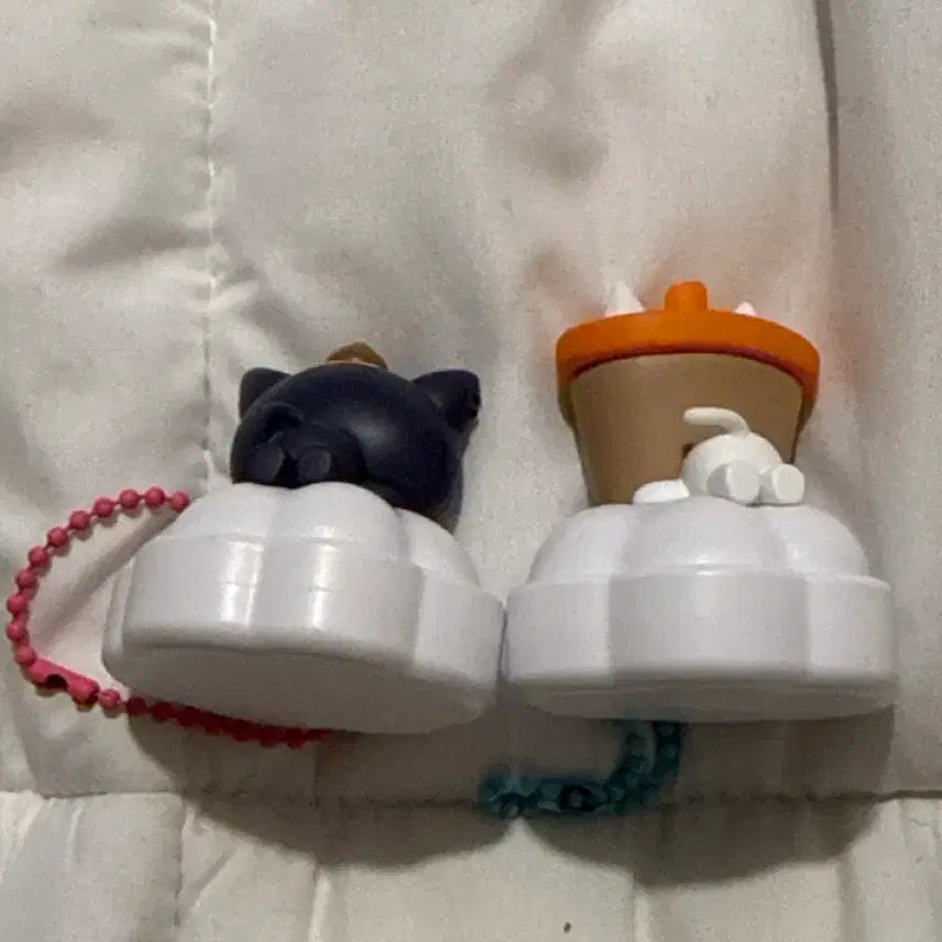[BUNJANG] Kuri &amp; Bubble Cat Keyring Bundle Set / (상태 좋음) 쿠리+버블냥 키링 일괄 팝니다