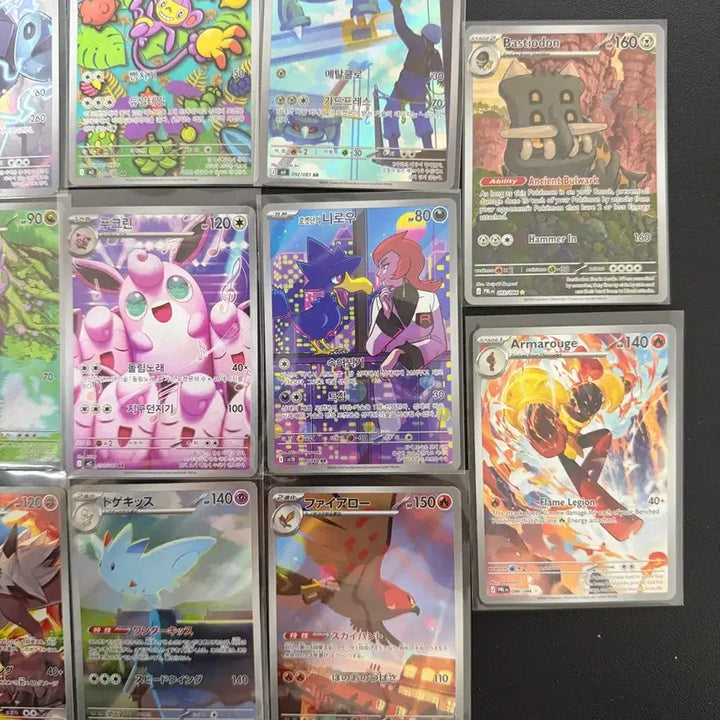 [BUNJANG] Pokemon Card AR Bundle Set (Scraggy, Clefairy, Togedemaru, Talonflame, Delphox, etc.) / 포켓몬카드 AR 일괄 판매(개구마르, 푸크린, 토게데마루, 파이어로, 카디나르마 등)