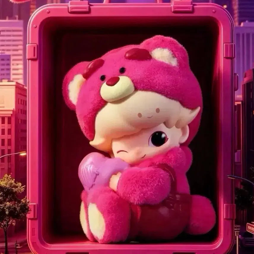 [BUNJANG] Pop Mart Dimoo World x Pixar Series Lotso Strawberry Bear Figure (Sealed) / 미개봉 팝마트 디무 월드 X 픽사 시리즈 lotso 딸기곰