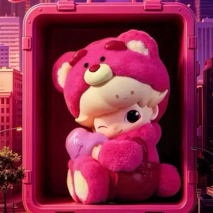 [BUNJANG] Pop Mart Dimoo World x Pixar Series Lotso Strawberry Bear Figure (Sealed) / 미개봉 팝마트 디무 월드 X 픽사 시리즈 lotso 딸기곰