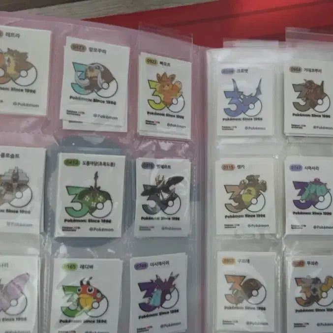 [BUNJANG] Pokemon 30th Anniversary New Logo Stickers (Individual or Bundle) / 신상 포켓몬 띠부씰 30주년 신상로고씰 개별또는 일괄
