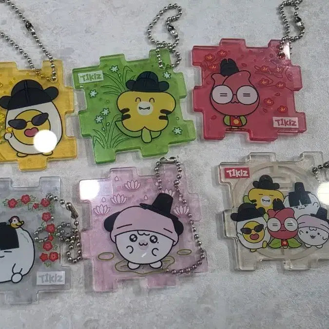 [BUNJANG] T1 "Amhaeng Cheonmun" Gacha Keyring Bundle Set / T1 티원 암행천문 가챠 키링 일괄