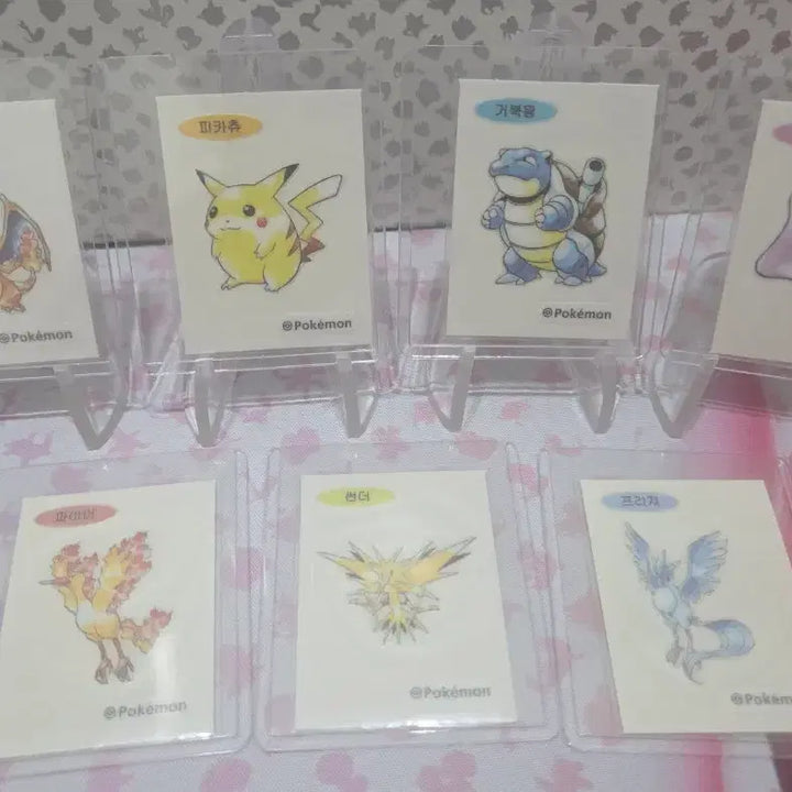 [BUNJANG] Pokemon Artwork Ttibusil Popular Stickers 7 Types Bundle Set / 포켓몬 아트워크 띠부씰 인기씰 7종 일괄