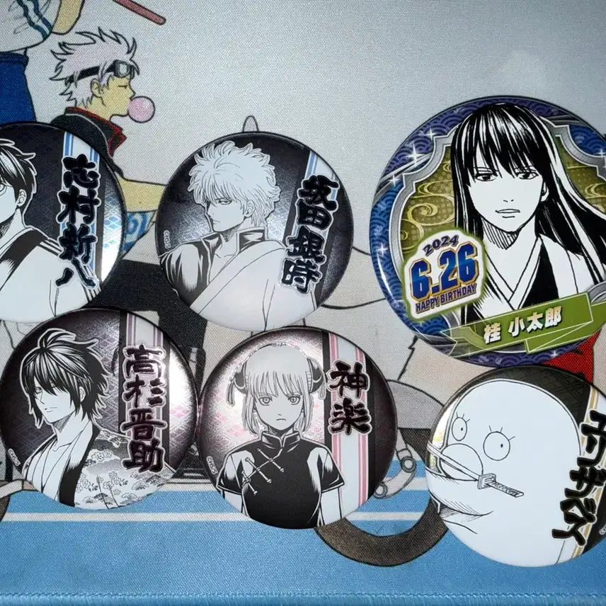 [BUNJANG] Gintama Original Art Badge Bundle Set / 은혼 원화 뱃지 일괄