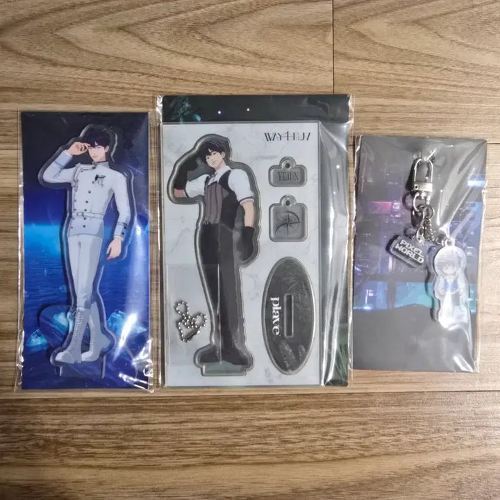 [BUNJANG] PLAYVE Yejun Pixel World Acrylic Stand &amp; Keyring Bundle Set (Sealed) / 예준 아크릴스탠드 픽셀월드 키링 일괄 / 미개봉