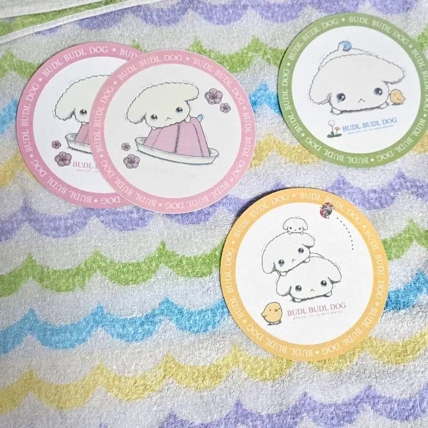 [BUNJANG] Vintage Buruburu Dog Stickers / 고전문구 부르부르도그 스티커 고전스티커