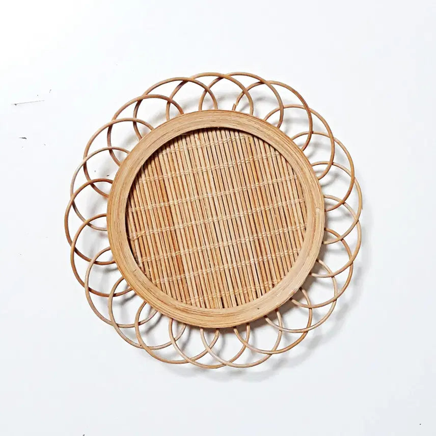 [BUNJANG] Japanese Bamboo Sunflower Coaster / 일본 대나무 해바라기 코스터